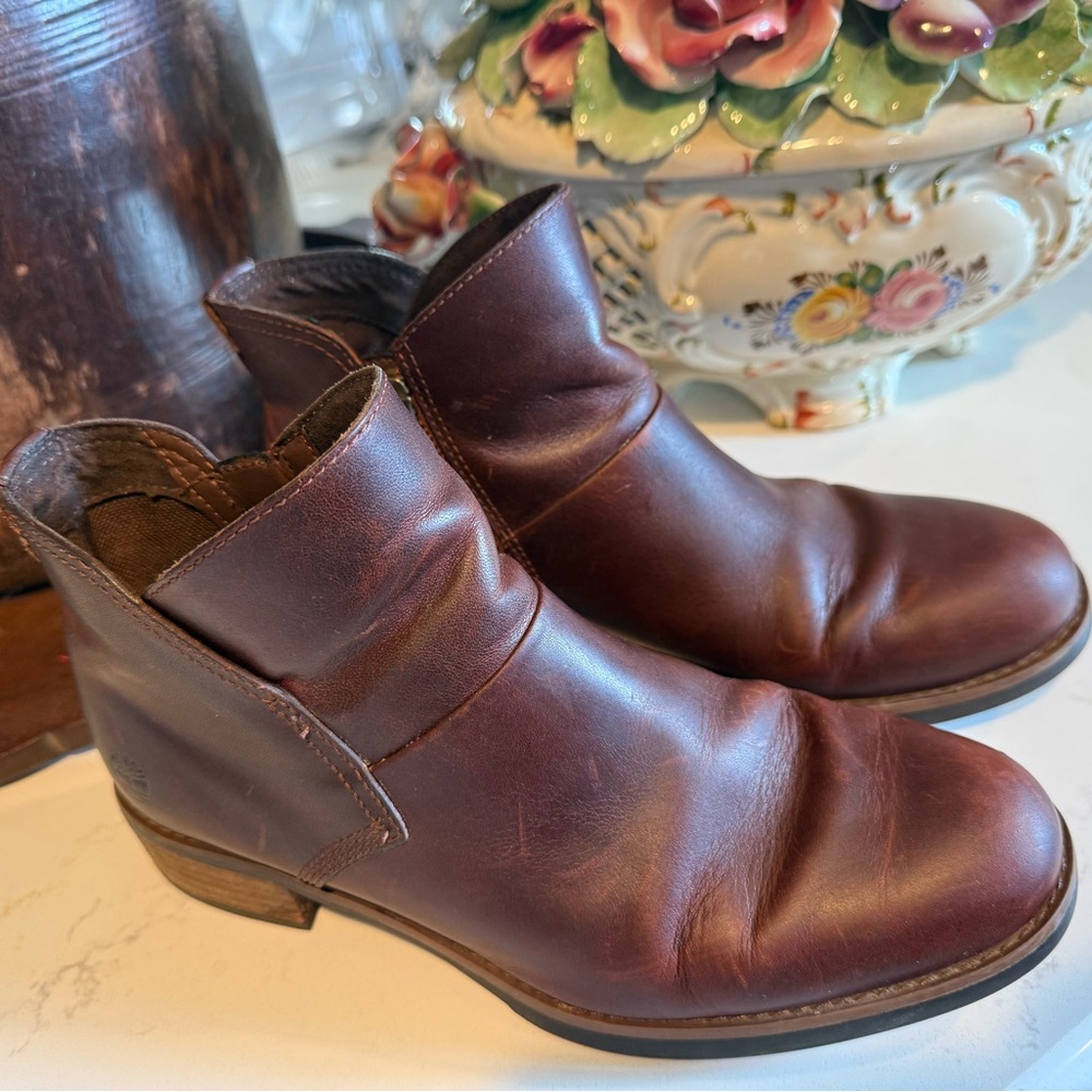 Timberland Women's Brown Leather Ankle Boots